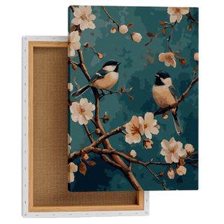 Cherry Blossom Chickadees