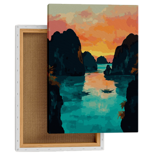Serene Sunset Lagoon